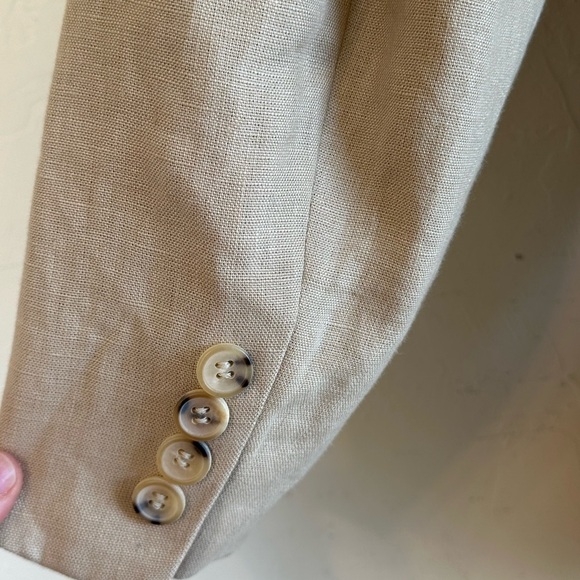 Ralph Lauren Polo 100% Linen Tan 3 Button Blazer Jacket  Sz L - Picture 9 of 14